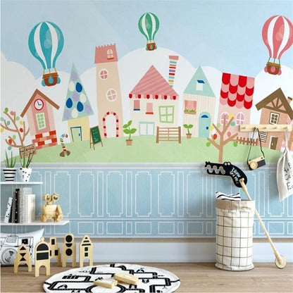 custom-wallpaper-mural-blue-cartoon-tree-cute-wallpaper-for-children-room-wallpapers-for-kids-background-3d-white-plaster-line-papier-peint