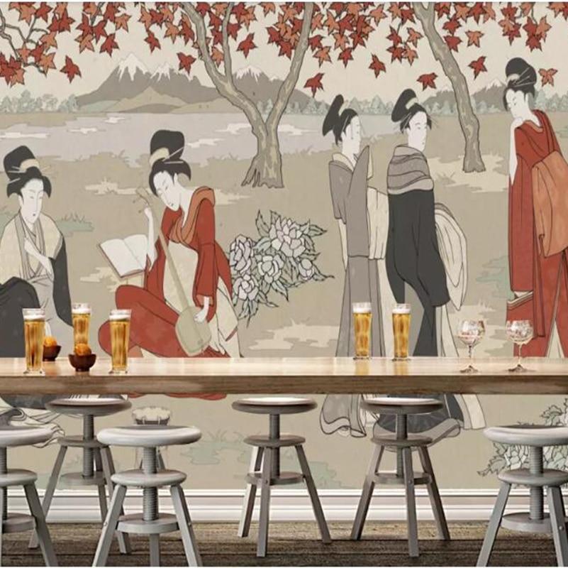 vintage-wallpaper-japanese-woman-garden-tooling-photo-wallpaper-wall-wallpaper-3d-background-papier-peint-mural-3d