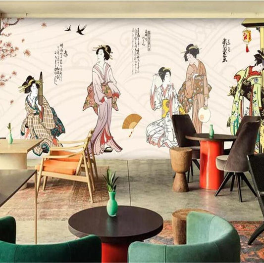vintage-wallpaper-japanese-woman-garden-tooling-photo-wallpaper-wall-wallpaper-3d-background-papier-peint-mural-3d