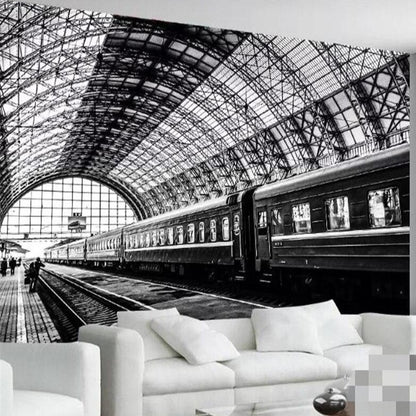 Wallpaper-roll-American-city-bridge-night-view-3D-wallpaper-living-train-station-black-and-white-classic-papier-peint