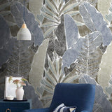 custom-mural-wallpaper-papier-peint-papel-de-parede-wall-decor-ideas-for-bedroom-living-room-dining-room-wallcovering-Modern-tropical-plant-banana-leaf-wallpaper