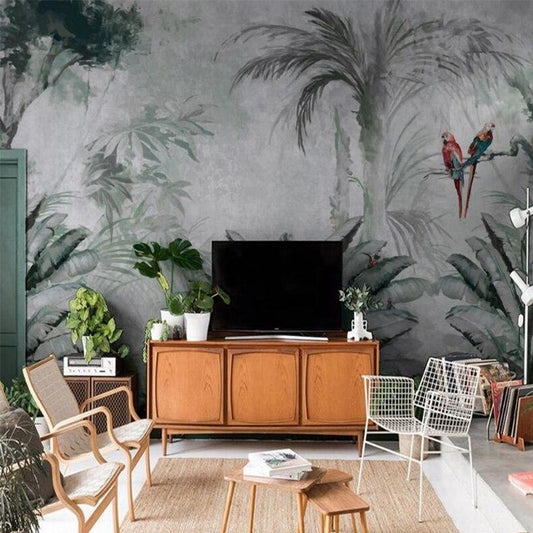 custom-wallpaper-mural-tropical-rainforest-parrot-Nordic-tropical-plant-leaves-modern-wallpapers-minimalist-TV-background-3D-wall-stickers-home-decor-papier-peint