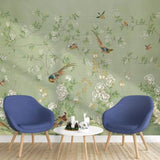 Chinese-style-hand-painted-pen-and-flower-nostalgic-pastoral-decoration-mural-wall-wallpaper-chinoiserie-birds-flowers