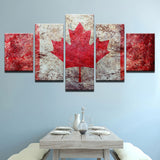 poster-canvas-painting-hd-wall-art-5-panel-canada-flag-modern-printing-type-pictures-modular-artwork-vintage-home-decoration