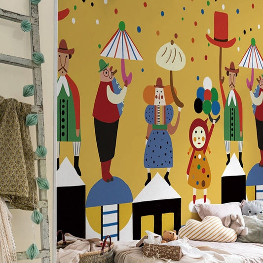 custom-nordic-cartoon-clown-mural-wallpaper-forchildren-room-bedroom-photo-wallpaper-wall-mural-baby-room-boy-girl-papier-peint