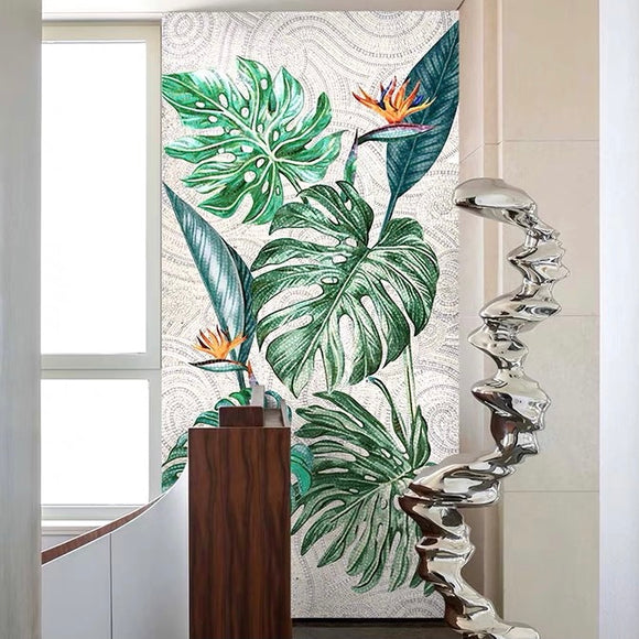 custom-luxury-glass-mosaic-mural-tropical-leaves-for-living-room-bathroom-hotel-hallway-reception