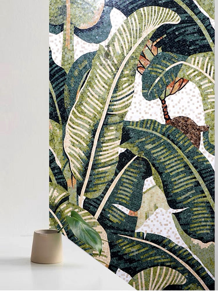custom-luxury-glass-mosaic-mural-tropical-leaves-for-living-room-bathroom-hotel-hallway-reception-wall-decor-glass-mosaics-rainforest-retro-banana-leaves
