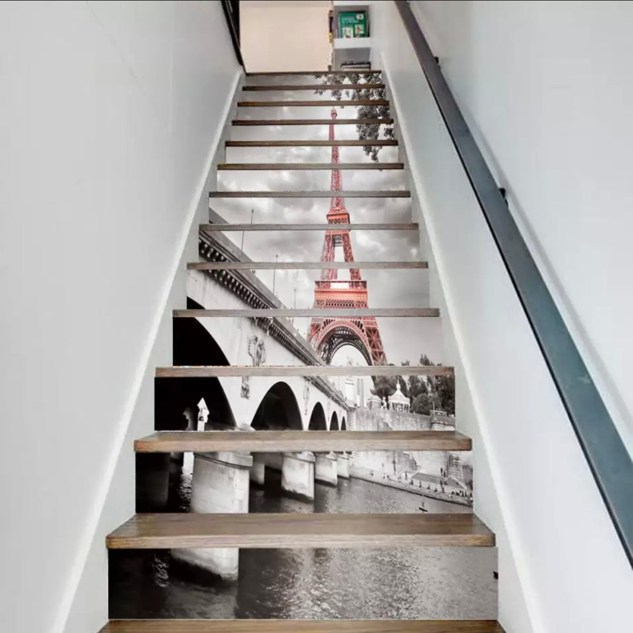 13pcs-diy-3d-stair-wall-stickers-night-lake-landscape-art-stair-sticker-pvc-decals-for-home-decoration-wall-paper-sticker