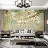 Golden Leaves Wallpaper Mural Modern 3D Wallcovering (㎡)