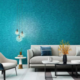 Modern-Style-Simple-Plain-Blue-Green-Wallpaper-peacock-blue-wall-covering 