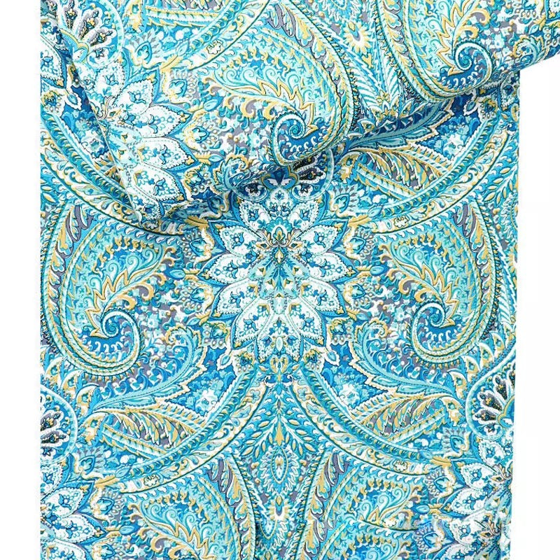 American Style Vintage Bold Floral Blue Red Wallpapers (5.3 ㎡)