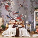 Custom Wallpaper Mural Chinese Style Flowers and Birds (㎡)