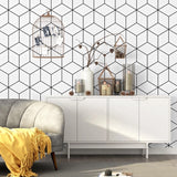 black-and-white-geometry-wallpaper-wallcovering-classic-minimalist-wall-covering-nordic-style-wallpaper-paiper-peint