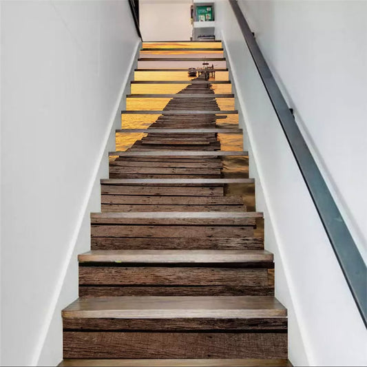 13pcs-diy-3d-stair-wall-stickers-night-lake-landscape-art-stair-sticker-pvc-decals-for-home-decoration-wall-paper-sticker