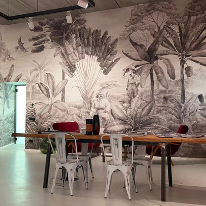 Custom Wallpaper Mural Nordic Style Forest (㎡)