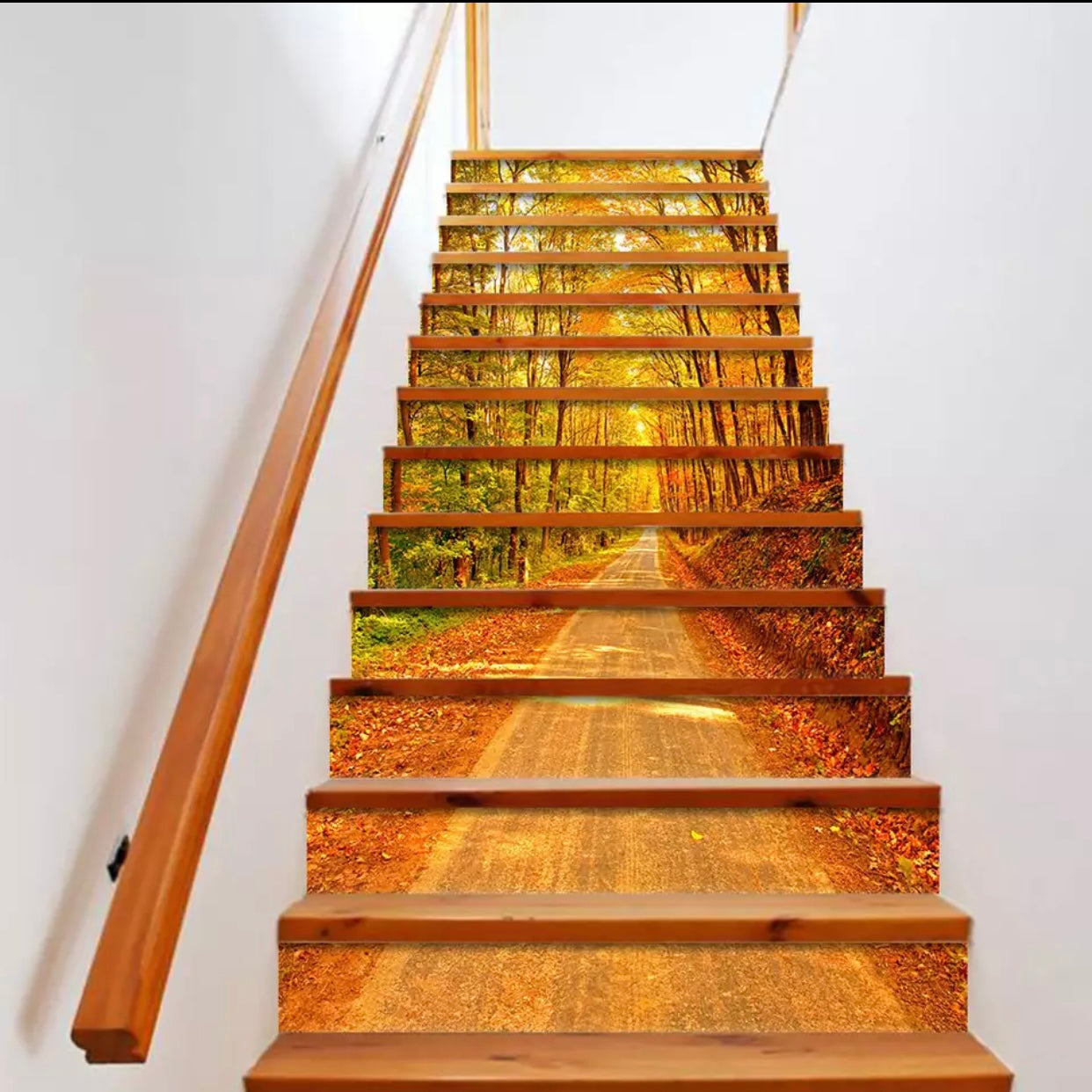 13pcs-diy-3d-stair-wall-stickers-night-lake-landscape-art-stair-sticker-pvc-decals-for-home-decoration-wall-paper-sticker