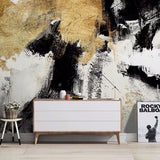 Custom Mural Wallpaper Abstract Black Golden Creative Art (㎡)