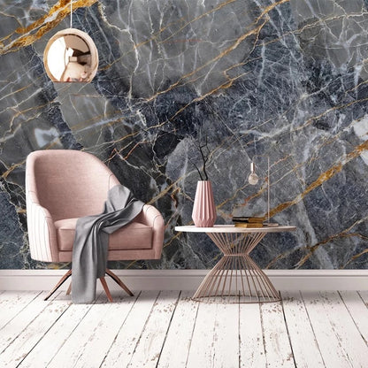 Custom Marble Effect Wallpaper Mural (㎡)
