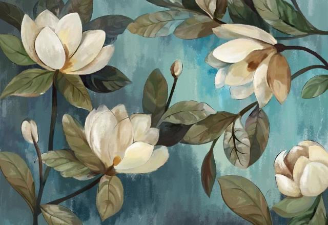 Custom Retro Floral Mural Wallpaper – Groovy Bloom Decor for Feature Wall or Home Office
