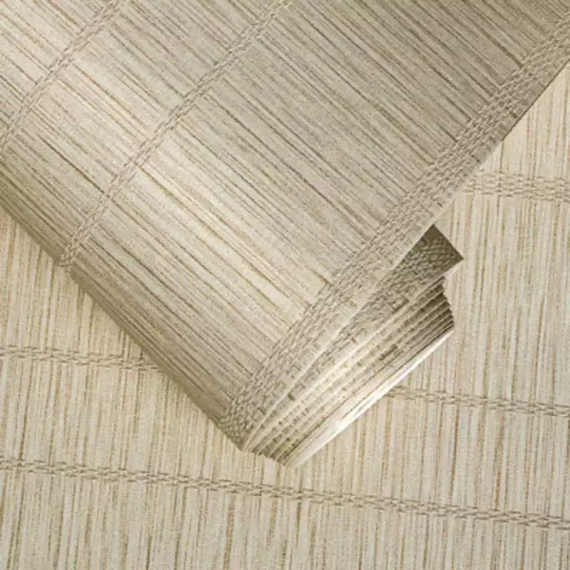Straw Effect Wallpaper Modern Chinese Style Wallcovering (5.3 ㎡)