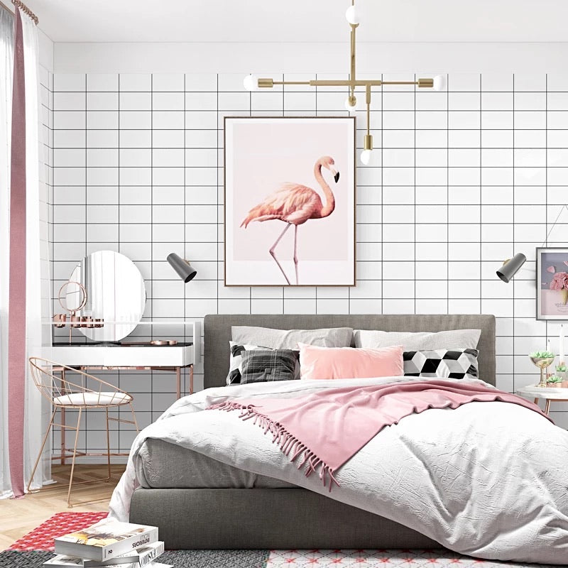 black-and-white-geometry-wallpaper-wallcovering-classic-minimalist-wall-covering-nordic-style-wallpaper-paiper-peint