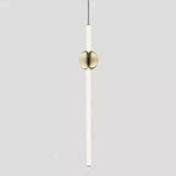 Nordic Golden Chandelier Concise Long Stick Led Hanging Light Fixtures