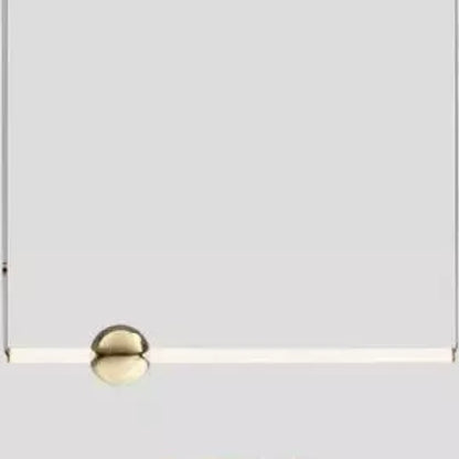 Nordic Golden Chandelier Concise Long Stick Led Hanging Light Fixtures