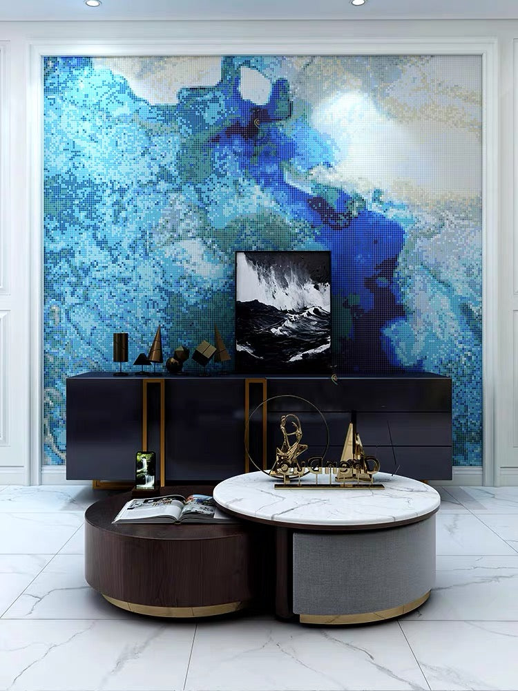 Living room glass wall decor hotsell
