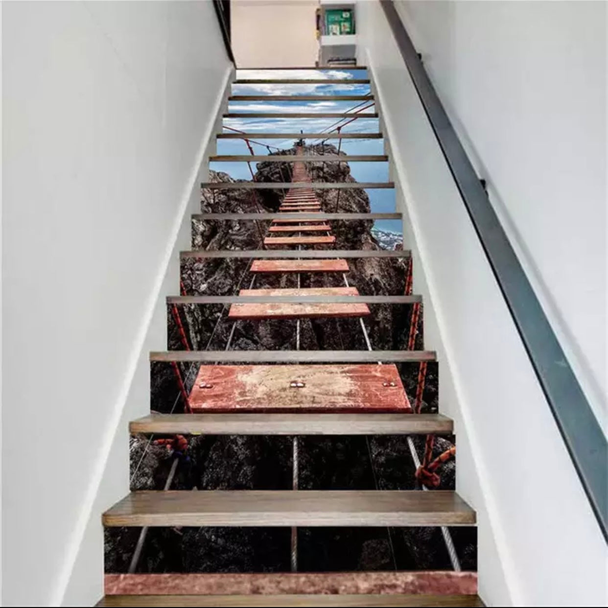 13pcs-diy-3d-stair-wall-stickers-night-lake-landscape-art-stair-sticker-pvc-decals-for-home-decoration-wall-paper-sticker