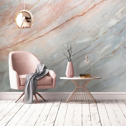 Custom Marble Effect Wallpaper Mural (㎡)