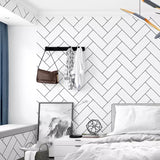 black-and-white-geometry-wallpaper-wallcovering-classic-minimalist-wall-covering-nordic-style-wallpaper-paiper-peint