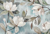 Retro Style Flowers Wallpaper Mural (㎡)