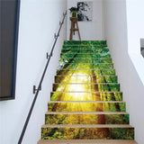 13pcs-diy-3d-stair-wall-stickers-night-lake-landscape-art-stair-sticker-pvc-decals-for-home-decoration-wall-paper-sticker