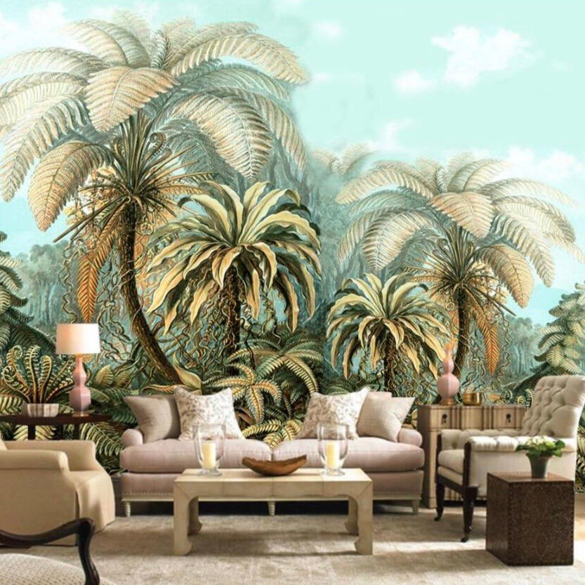 custom-3d-mural-wallpaper-papier-peint-tropical-plants-rainforest-palm-leaf-interior-bedroom-dining-room-living-room-photo-wall-decoration