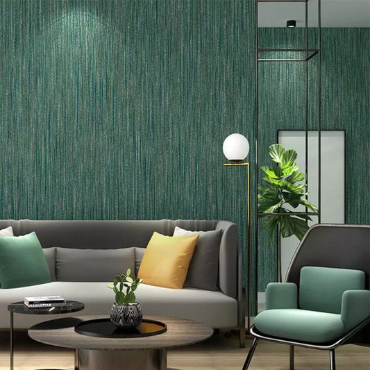 Modern-Style-Simple-Plain-Blue-Green-Wallpaper-peacock-blue-wall-covering 