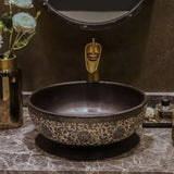Chinese Porcelain Wash Basin Art Countertop Ceramic Sink