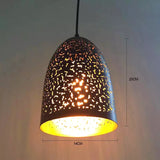 Loft Vintage LED Pendant Lights Industrial Cafe Bar Pendant Lamp Wrought Iron Rust Carved Hollow Light