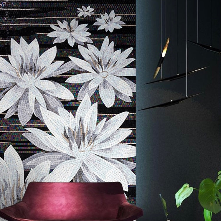 custom-luxury-glass-mosaic-mural-for-living-room-bathroom-hotel-hallway-reception-wall-decor-glass-mosaics-flowers-floral-wall-decor-bold-interior-dark-interior-black-and-white-lotus
