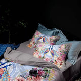 Peacock Bold Floral Bedding Set Soft Egyptian Cotton Duvet Cover Set Multiple Options