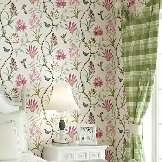 Pastoral Style Floral Wallpaper (5.3 ㎡)