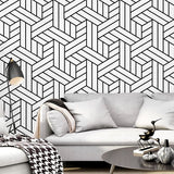 black-and-white-geometry-wallpaper-wallcovering-classic-minimalist-wall-covering-nordic-style-wallpaper-paiper-peint