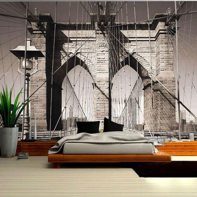 custom-wall-mural-wallcovering-nostalgic-vintage-wallpaper-suspension-bridge