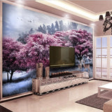 papel-de-parede-customized-large-murals-stylish-home-decoration-beautiful-pink-forest-big-tree-elk-landscape-wall-wallpaper