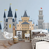 Custom Wallpaper Mural Nordic Style Cartoon Castle