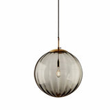 Modern Led Hanging Lamp Wave Glass Ball Pendant Light