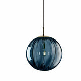 Modern Led Hanging Lamp Wave Glass Ball Pendant Light