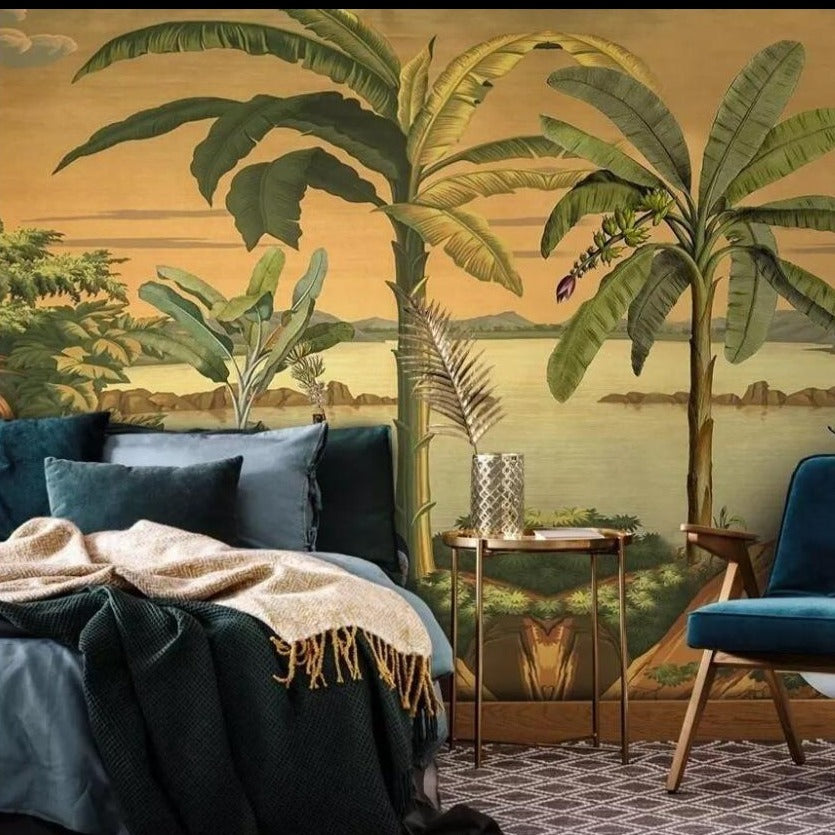 custom-3d-mural-wallpaper-papier-peint-tropical-plants-rainforest-palm-leaf-interior-bedroom-dining-room-living-room-photo-wall-decoration
