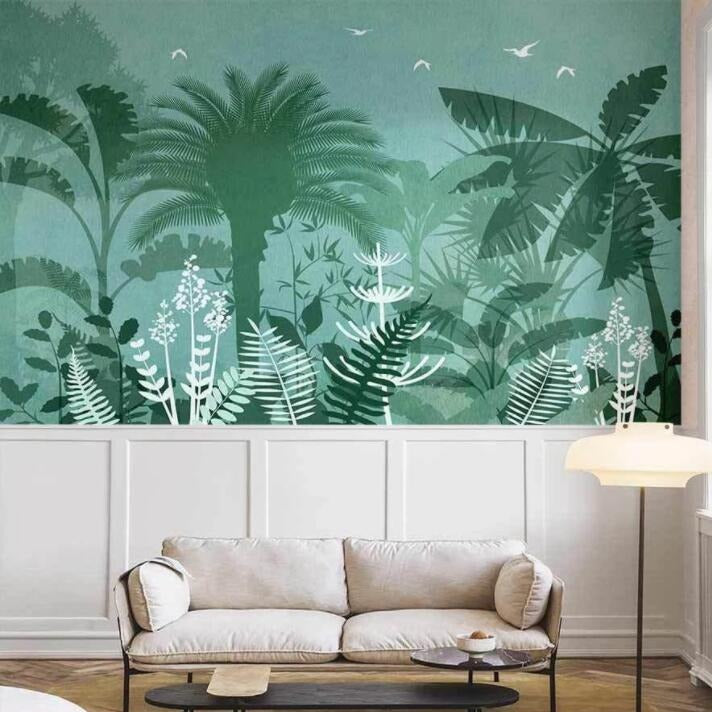 custom-3d-mural-wallpaper-papier-peint-tropical-plants-rainforest-palm-leaf-interior-bedroom-dining-room-living-room-photo-wall-decoration