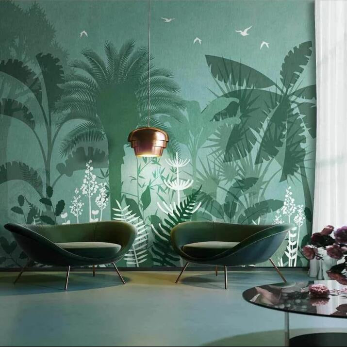 custom-3d-mural-wallpaper-papier-peint-tropical-plants-rainforest-palm-leaf-interior-bedroom-dining-room-living-room-photo-wall-decoration