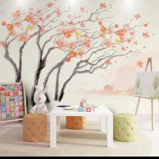 custom-wallpaper-mural-sakura-abstract-tree-photo-mural-wallpaper-tv-background-watercolor-flowers-nordic-decorative-wall-painting-papier-peint